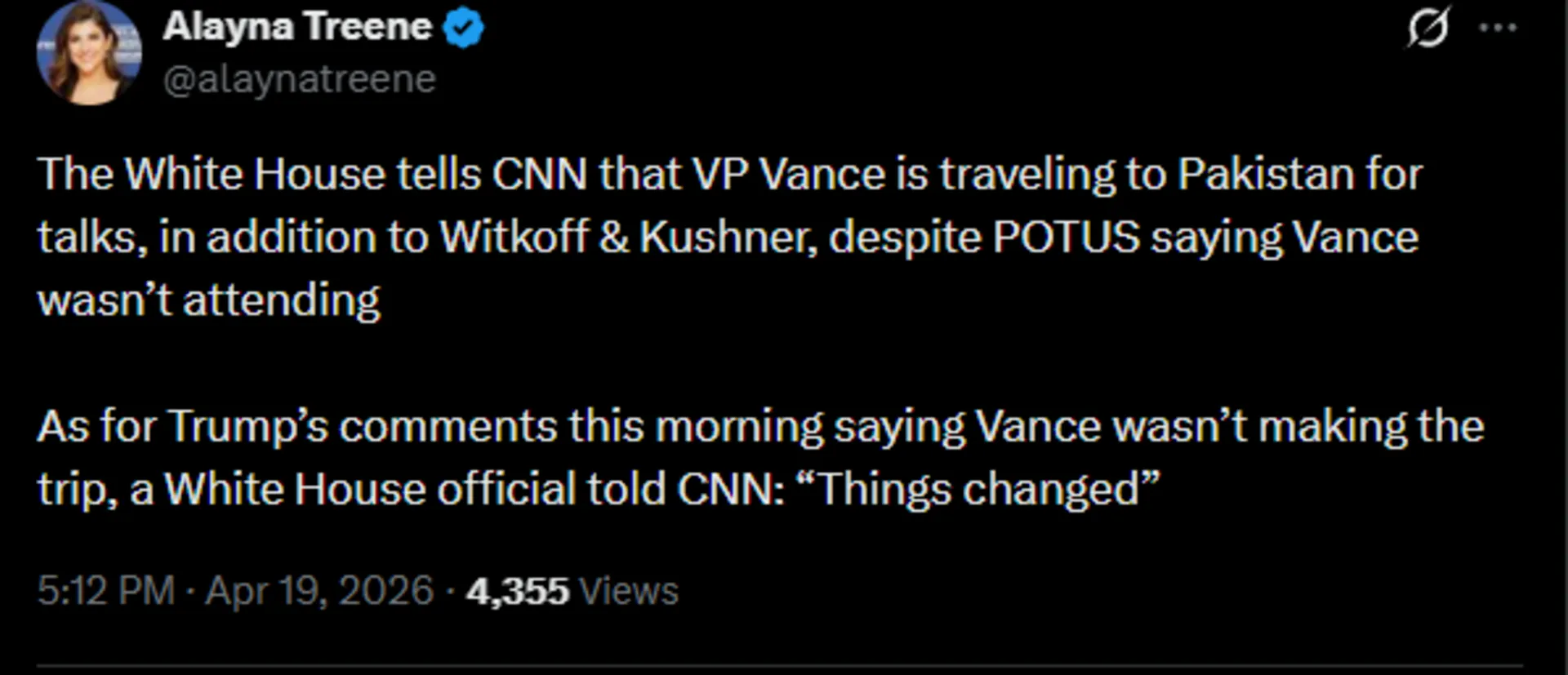 توییت خبرنگار سی ان ان درباره مذاکرات