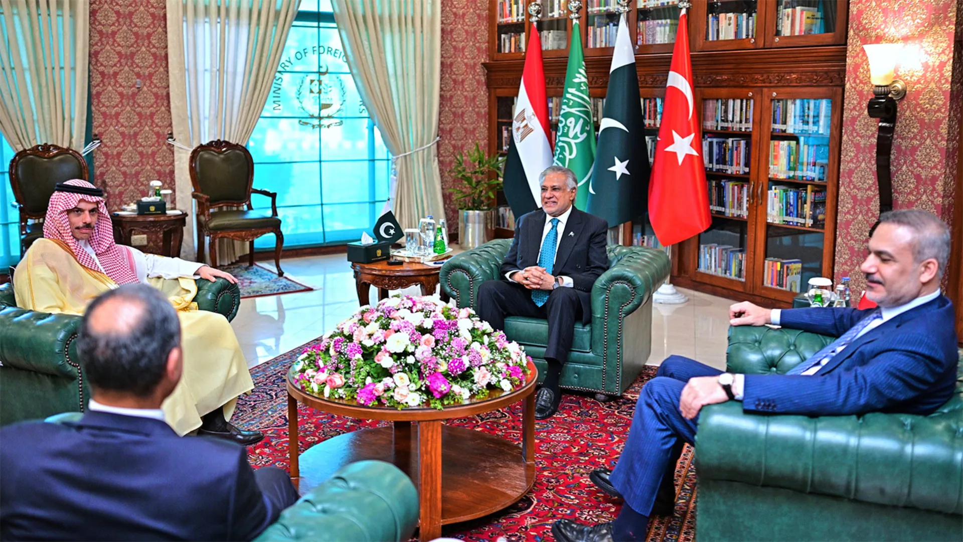 دیدار چهارجانبه وزرای خارجه مصر عربستان مصر و ترکیه