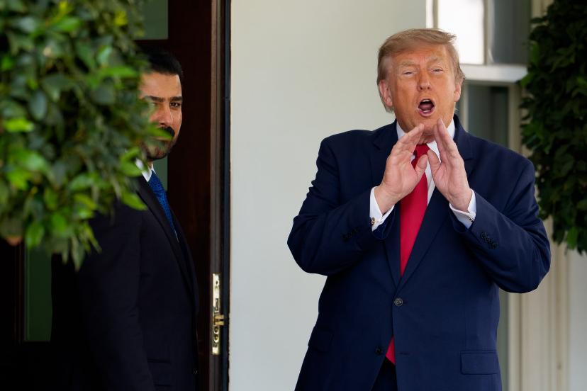 دونالد ترامپ (Donald Trump) رئیس جمهور آمریکا و علی الزیدی نخست وزیر عراق