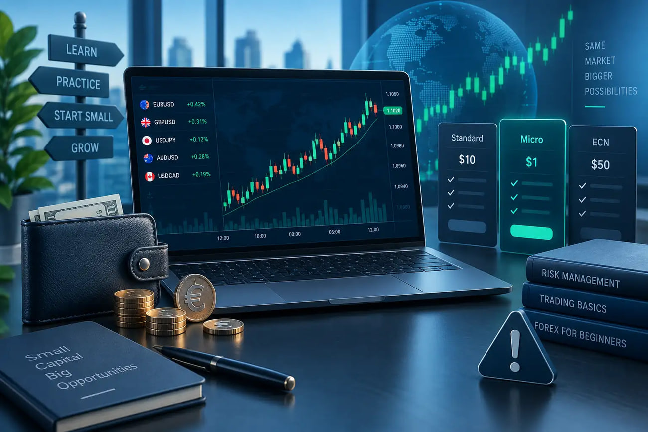 چگونه با سرمایه کم وارد فارکس شویم؟ بررسی حداقل واریز بروکرها