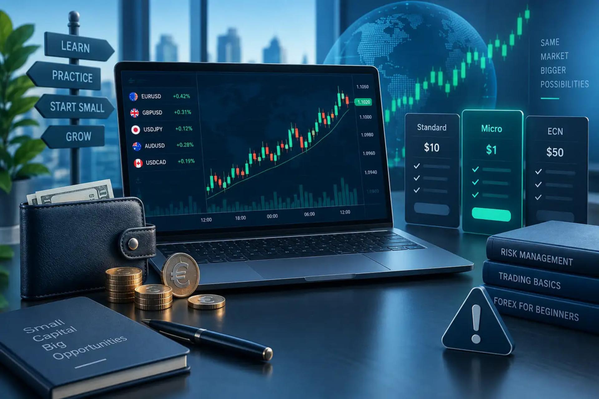 چگونه با سرمایه کم وارد فارکس شویم؟ بررسی حداقل واریز بروکرها