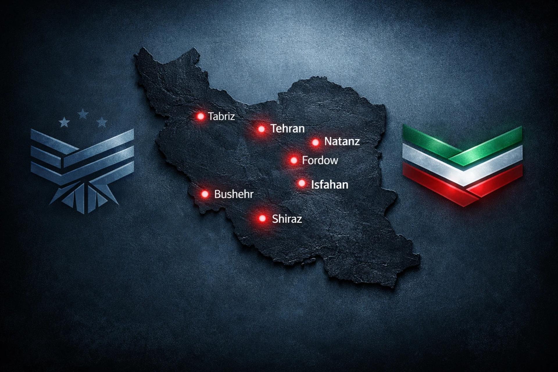 مذاکرات ایران و آمریکا در یک طرح با نمادهای دو کشور