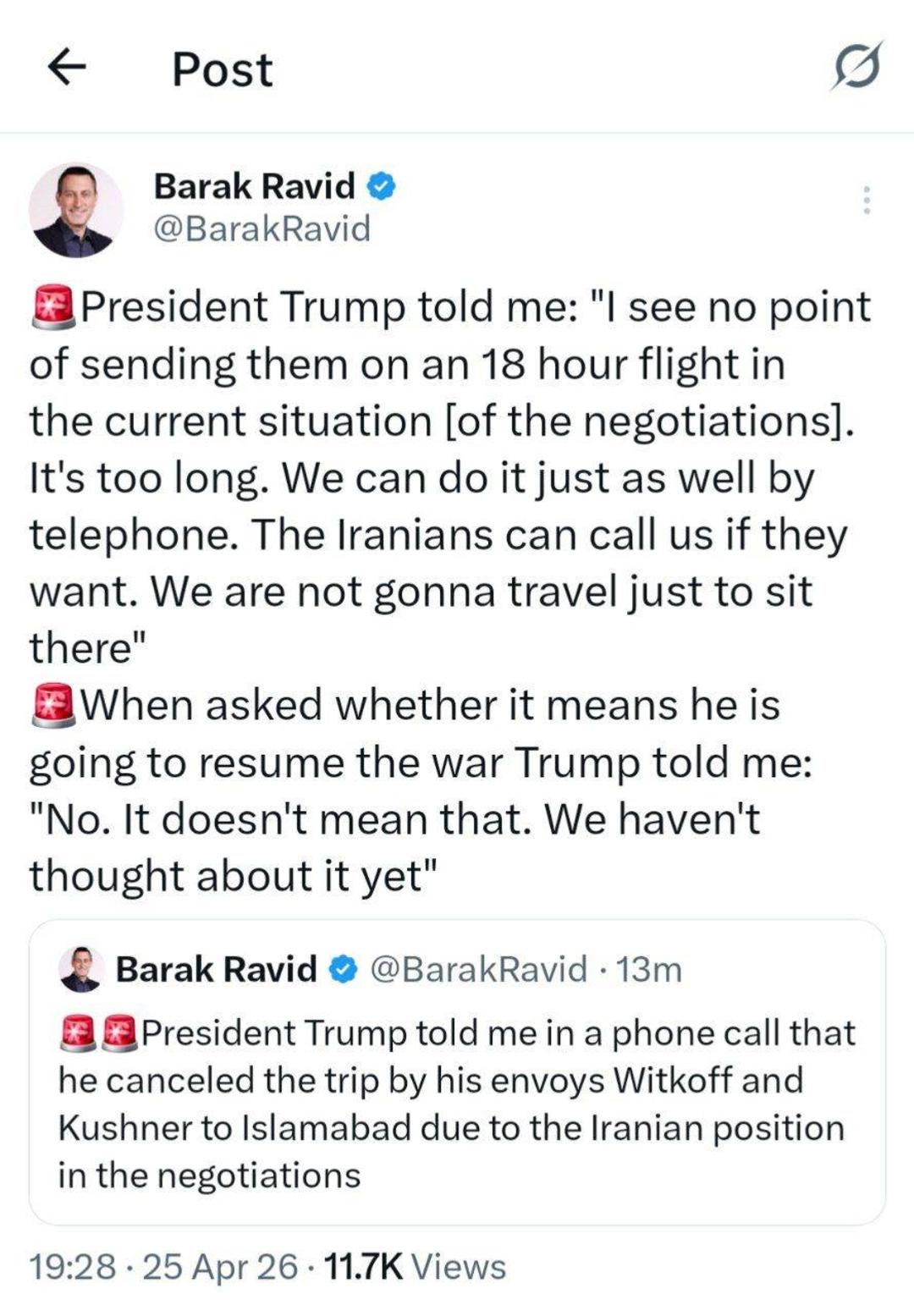 پست باراک راوید