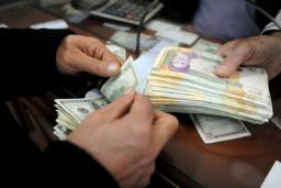 دست‌های افراد در حال شمارش اسکناس‌های دلار و ریال ایران