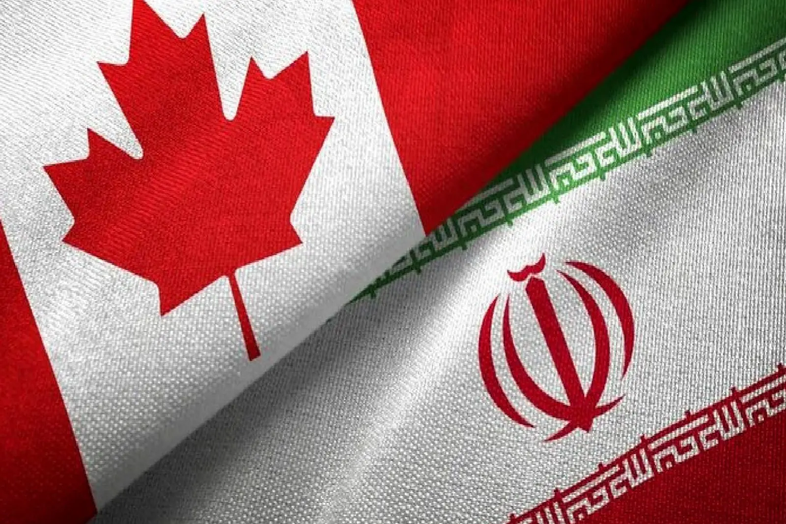 پرچم‌های کشور ایران (Iran) و کانادا (Canada) در کنار هم