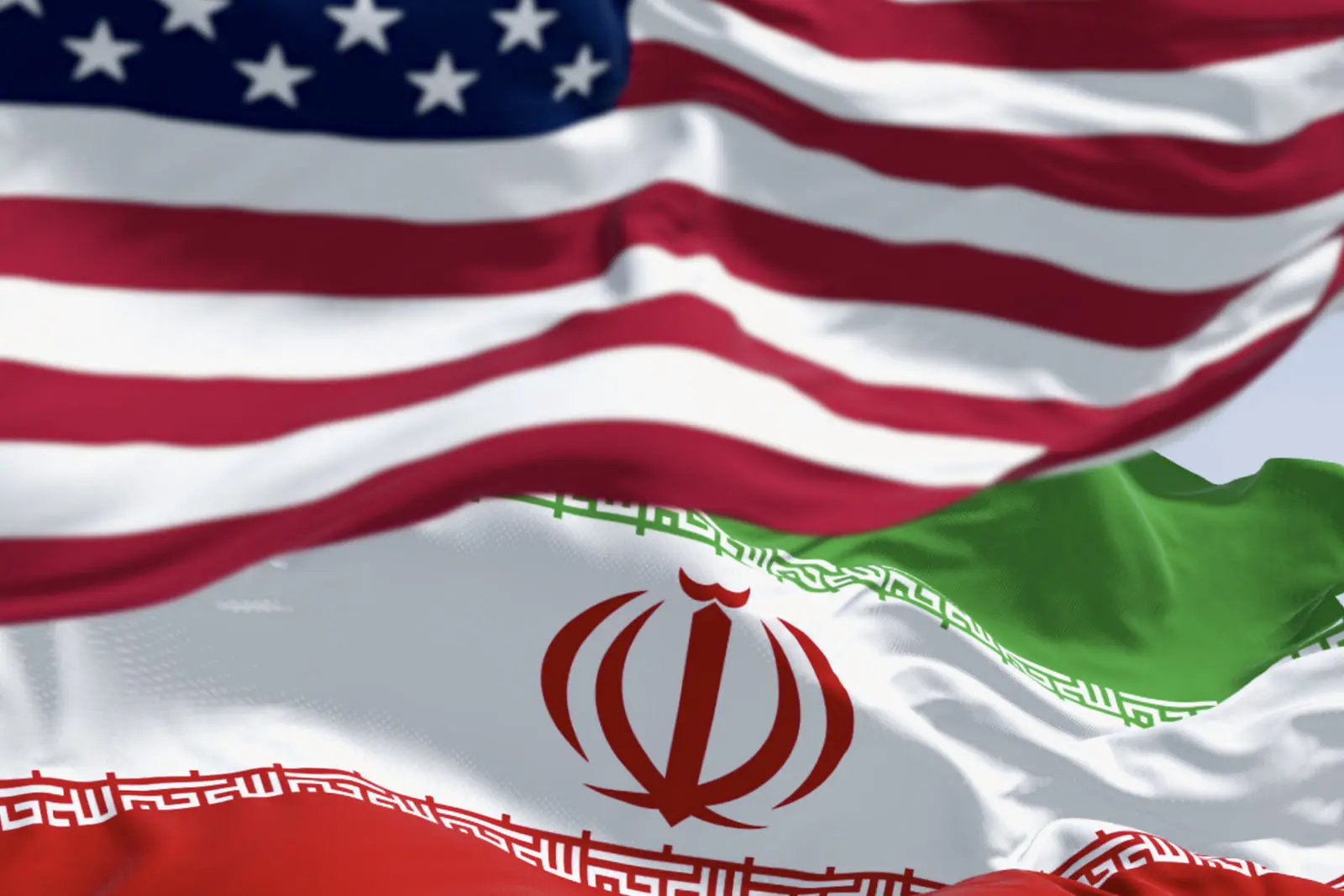 پرچم ایران و ایالات متحده آمریکا (United States) در کنار هم