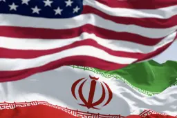 پرچم ایران و ایالات متحده آمریکا (United States) در کنار هم