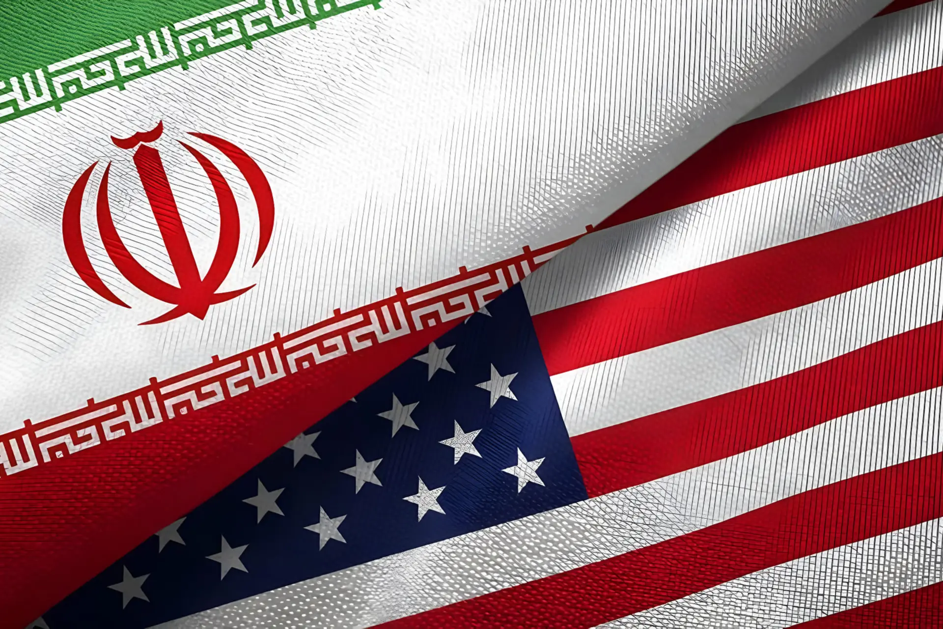 پرچم ایران و ایالات متحده آمریکا (United States) در کنار هم