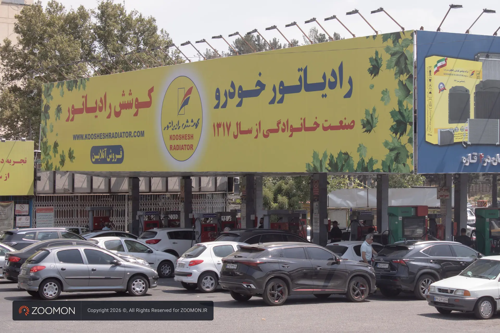 ترافیک سنگین در صف پمپ بنزین تهران