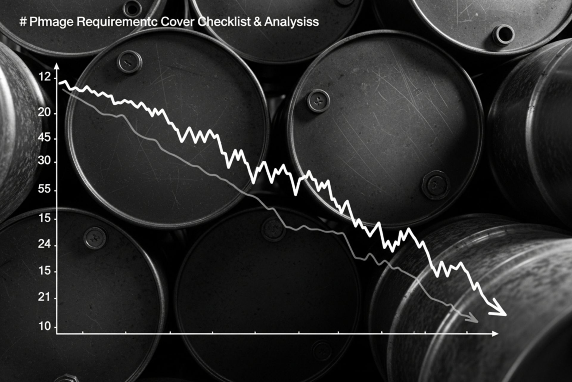 نمودار نزولی قیمت نفت و بشکههای نفت خام