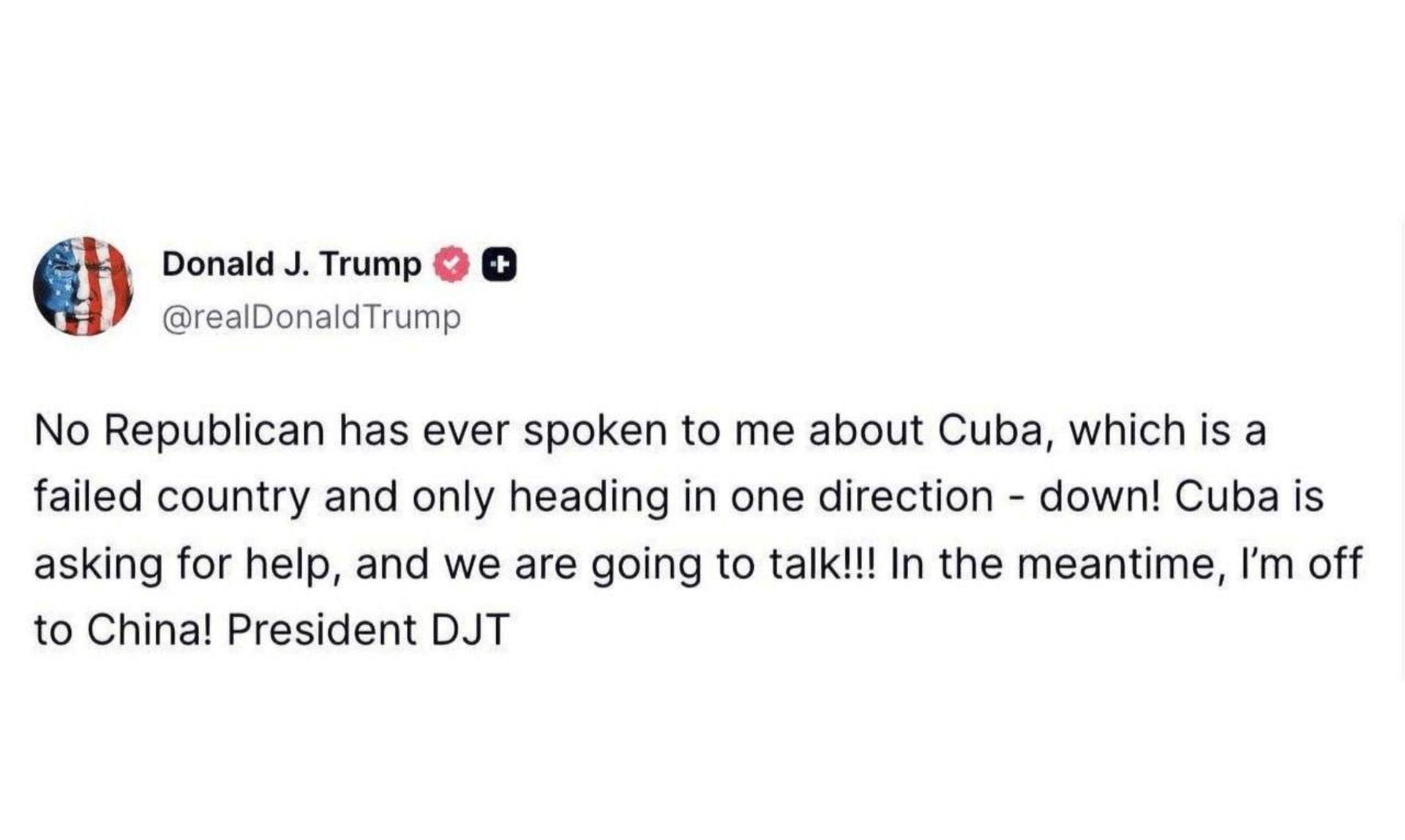 پست ترامپ