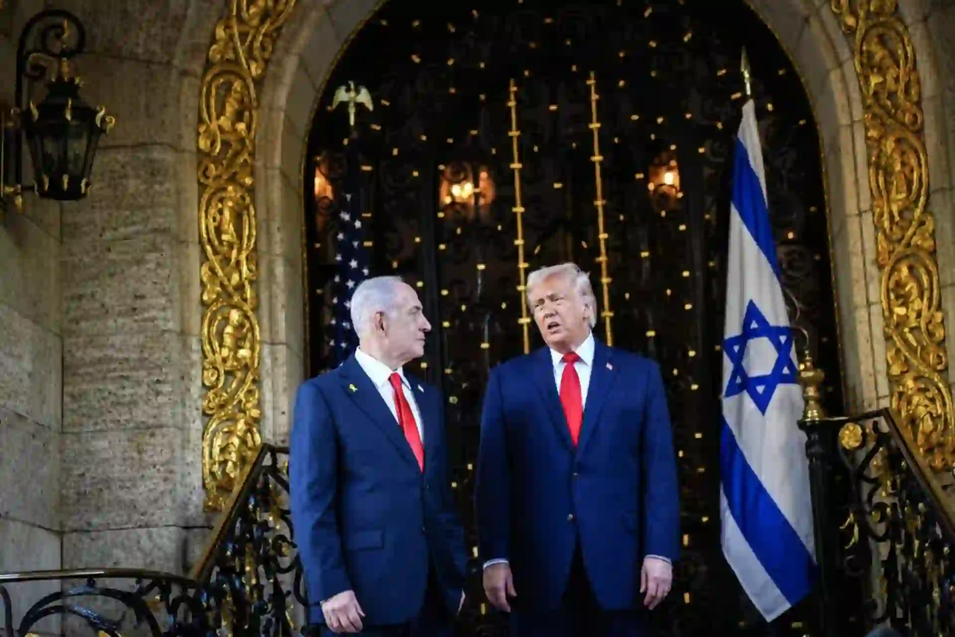 دیدار دونالد ترامپ، رئیس‌جمهور آمریکا، با بنیامین نتانیاهو، نخست‌وزیر اسرائیل، در مار-آ-لاگو