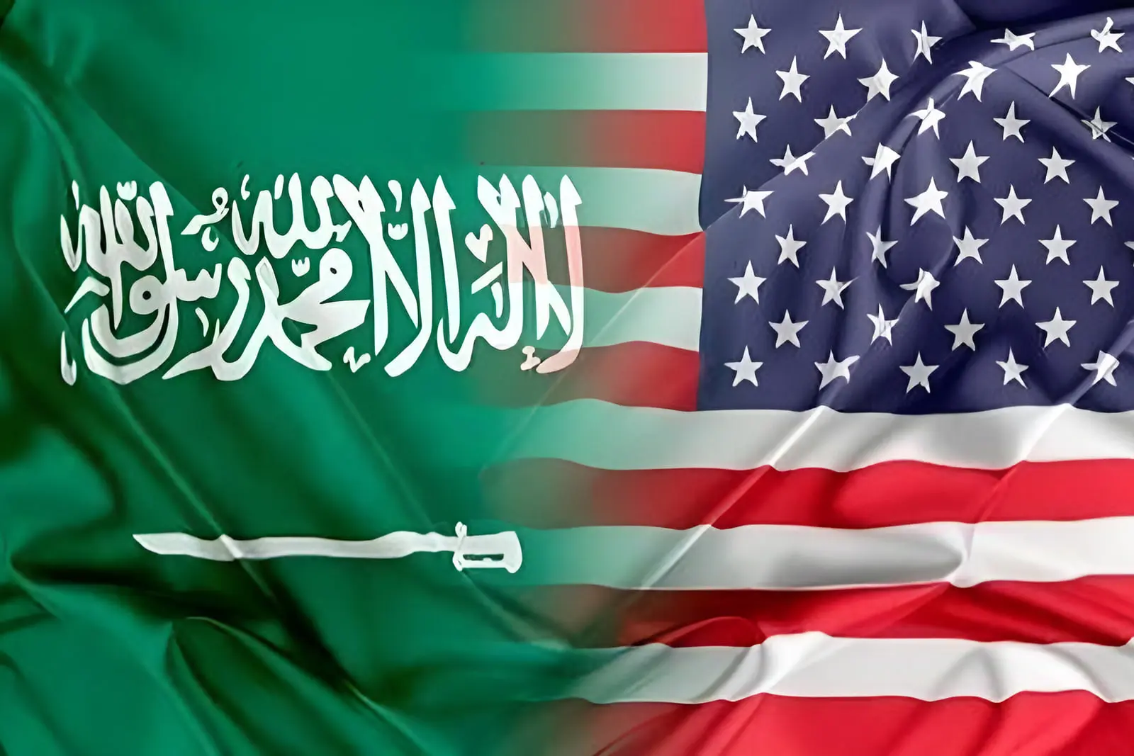 پرچم عربستان و ایالات متحده آمریکا در کنار هم