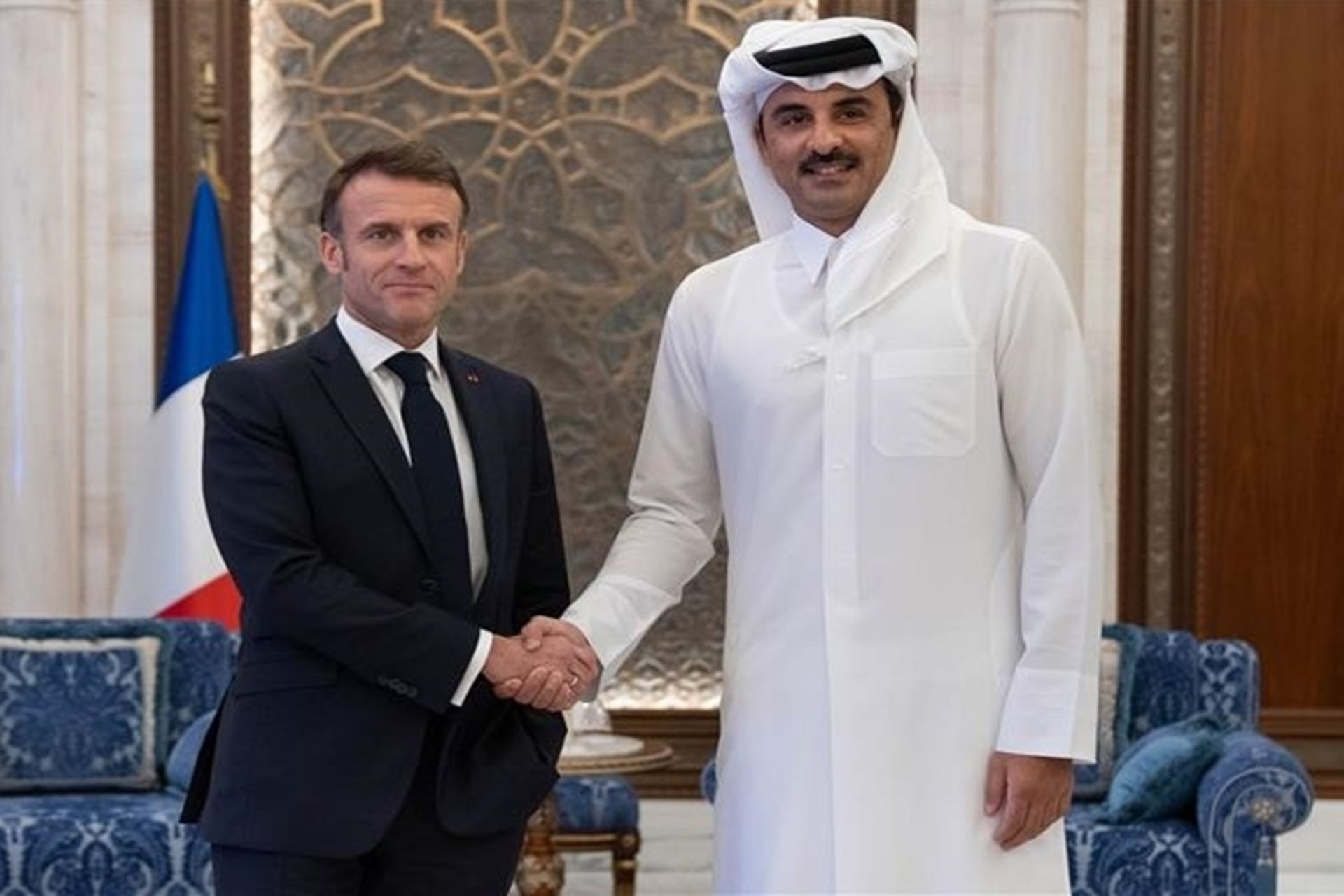 امیر قطر و مکرون