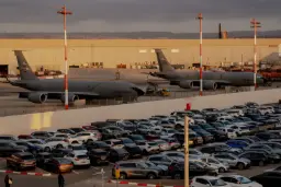 هواپیماهای بمب‌افکن استراتژیک نیروی هوایی آمریکا (US Air Force) در پایگاه هوایی