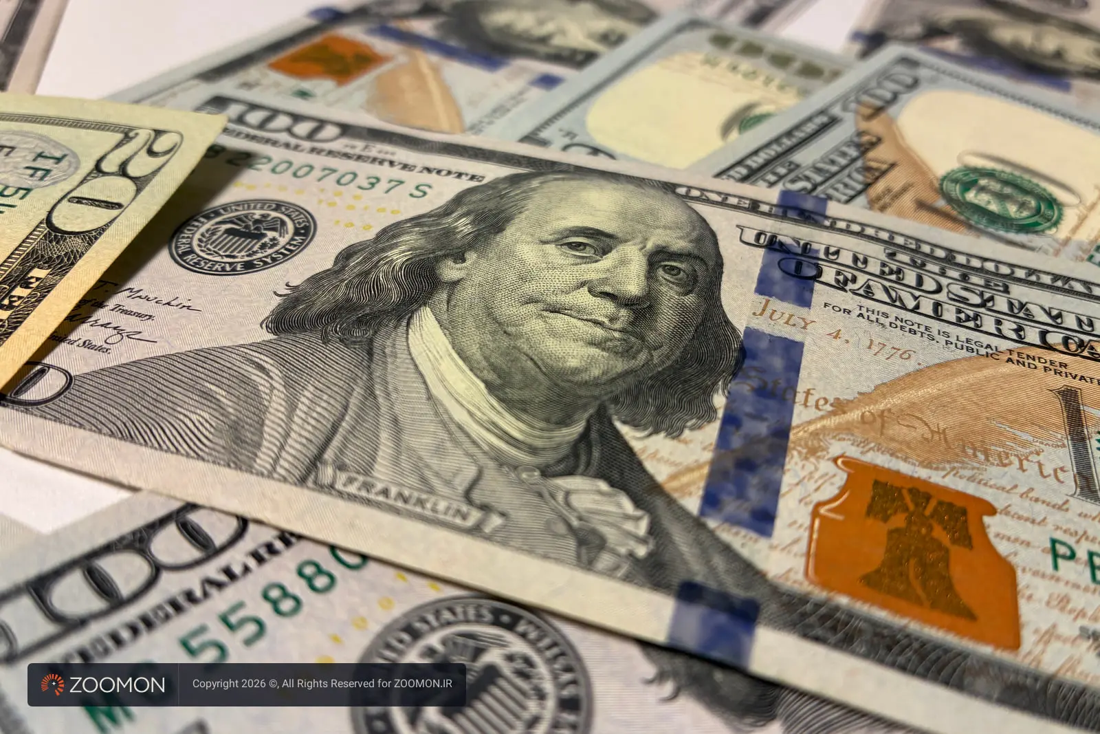 اسک‌های دلار آمریکا (US Dollar) با تصویر بنجامین فرانکلین (Benjamin Franklin)