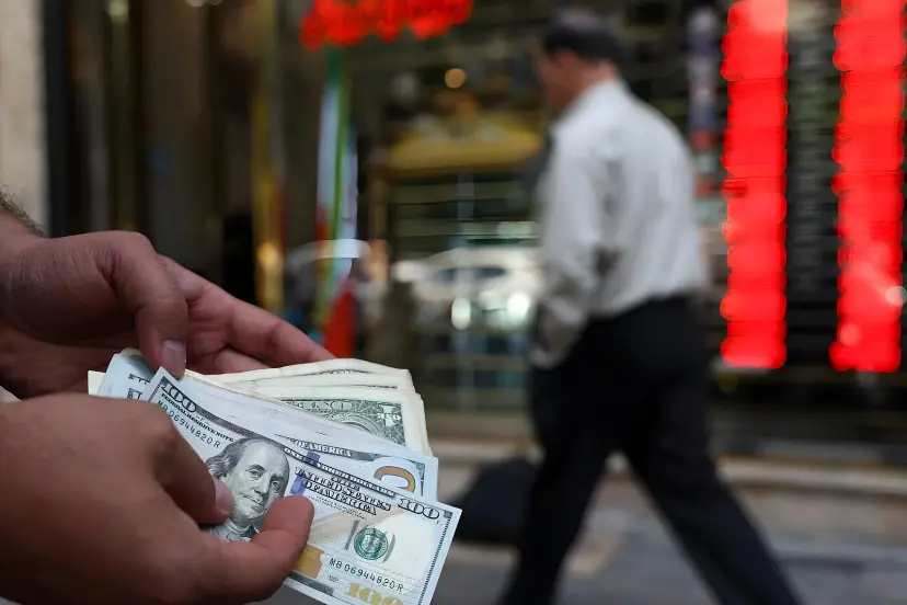 دست‌های فردی که اسکناس‌های ۱۰۰ دلاری (US Dollar) را در دست دارد